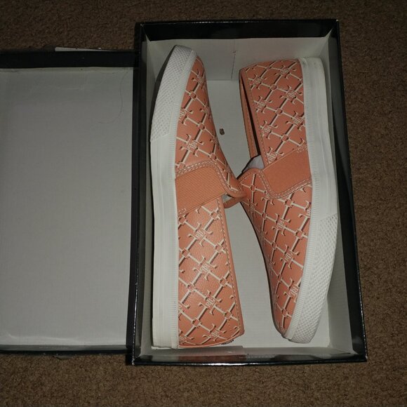 Ralph Lauren Jinny Logo Slip-On Sneakers - Shell Coral - Women's Size 8.5B - NWB - Picture 2 of 10